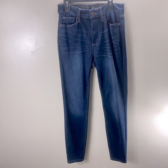 New York & Company Blue Ultra High-Waist Super Skinny Women's Jean Pants Size 4 - Picture 12 of 12